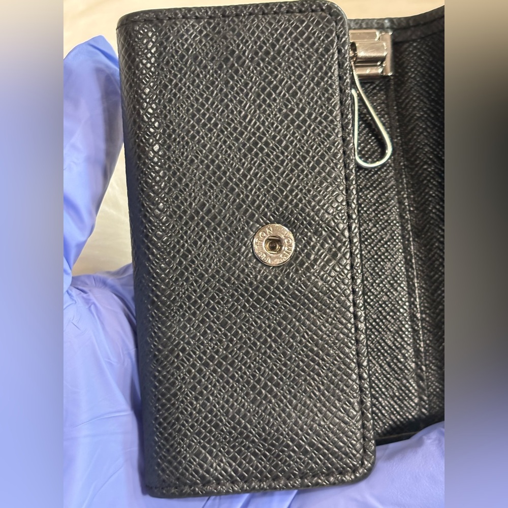 Louis Vuitton 6 Key Holder Black Leather Wallet Authentic Excellent Condition - Picture 7 of 14